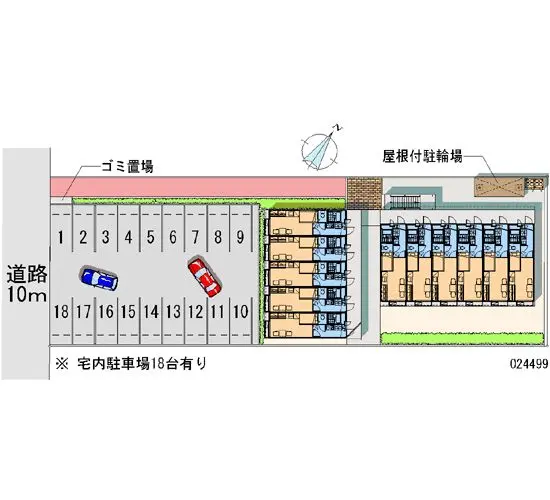 ★手数料０円★東近江市沖野４丁目　月極駐車場（LP）